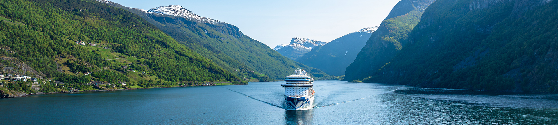 Princess cruise ship at sea in Flam, Norway